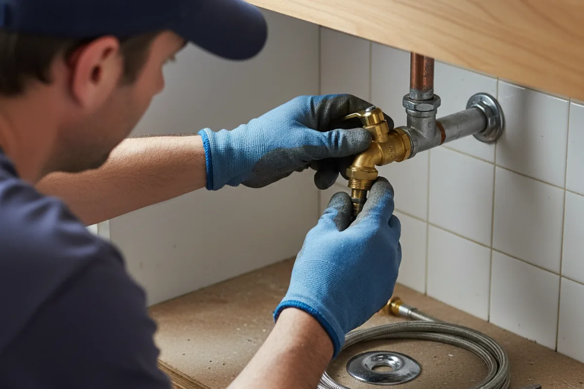 Shutoff valve and fitting work during Emergency Plumbing in Maize